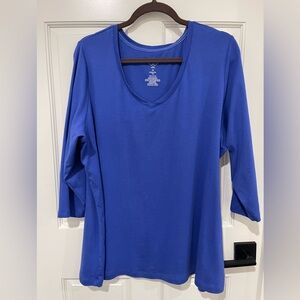 St. John's Bay Royal Blue Long Sleeve Top